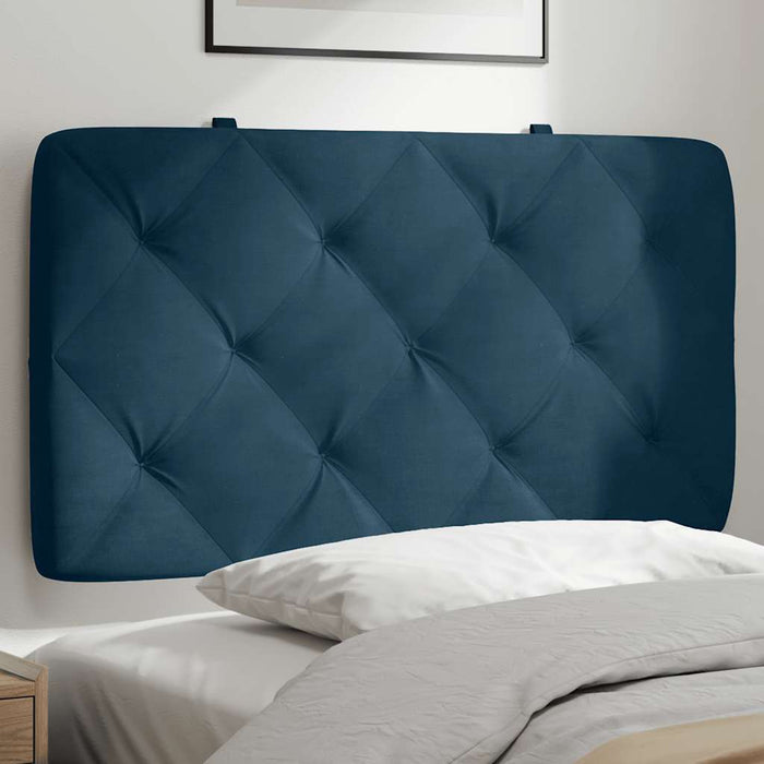 Pernă tăblie de pat, albastru, 80 cm, catifea - WALTI WALTI