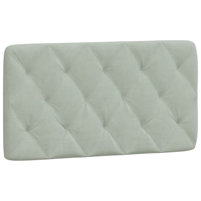 Pernă tăblie de pat, gri deschis, 100 cm, catifea - WALTI WALTI