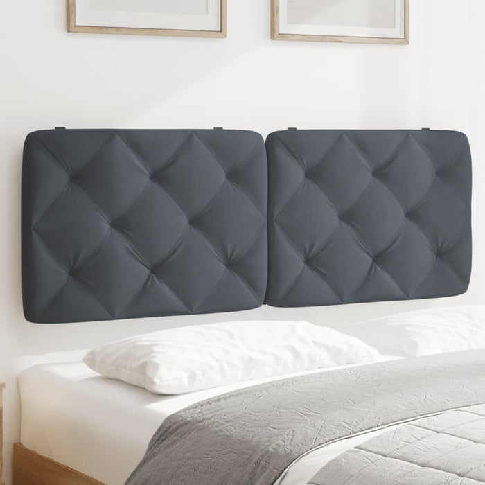 Pernă tăblie de pat, gri închis, 120 cm, catifea - WALTI WALTI