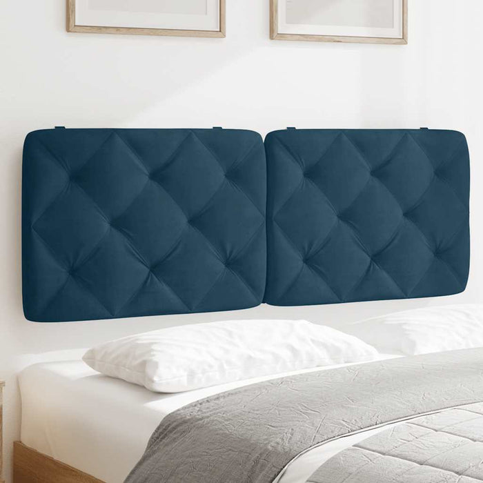 Pernă tăblie de pat, albastru, 120 cm, catifea - WALTI WALTI