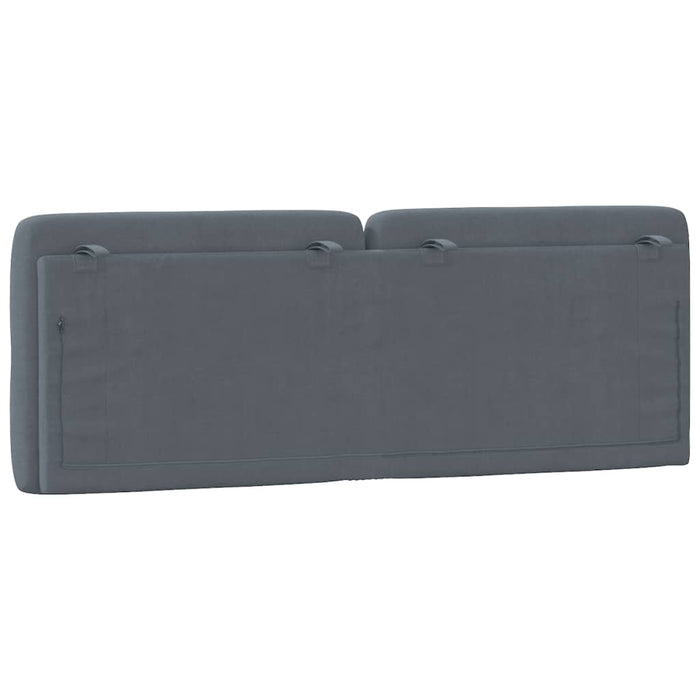 Pernă tăblie de pat, gri închis, 140 cm, catifea - WALTI WALTI