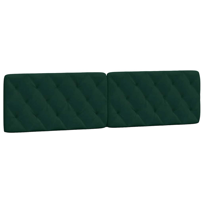 Pernă tăblie de pat, verde, 200 cm, catifea WALTI