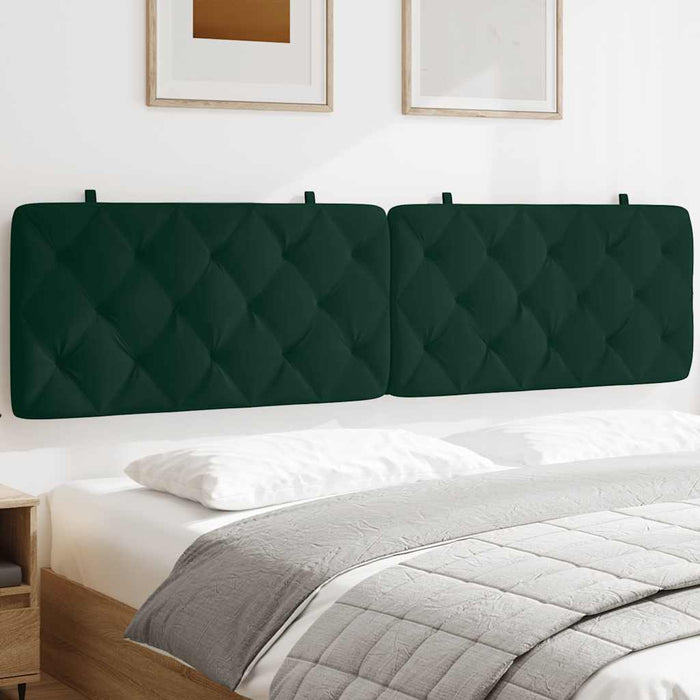 Pernă tăblie de pat, verde, 200 cm, catifea WALTI
