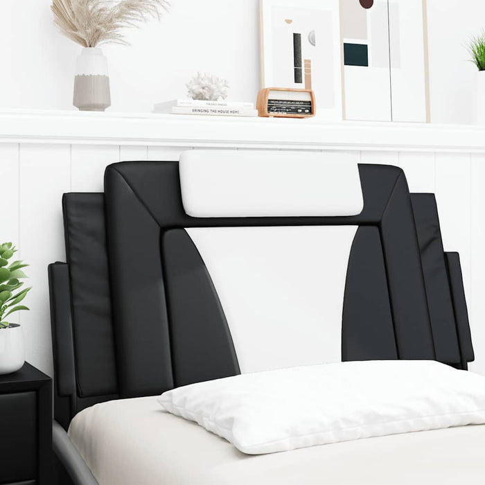 Pernă pentru tăblie pat, Viana, negru și alb, 100cm, piele artificială WALTI