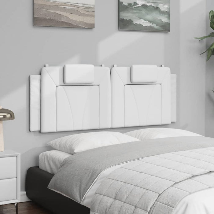 Pernă pentru tăblie pat, Viana, alb, 120 cm, piele artificială WALTI