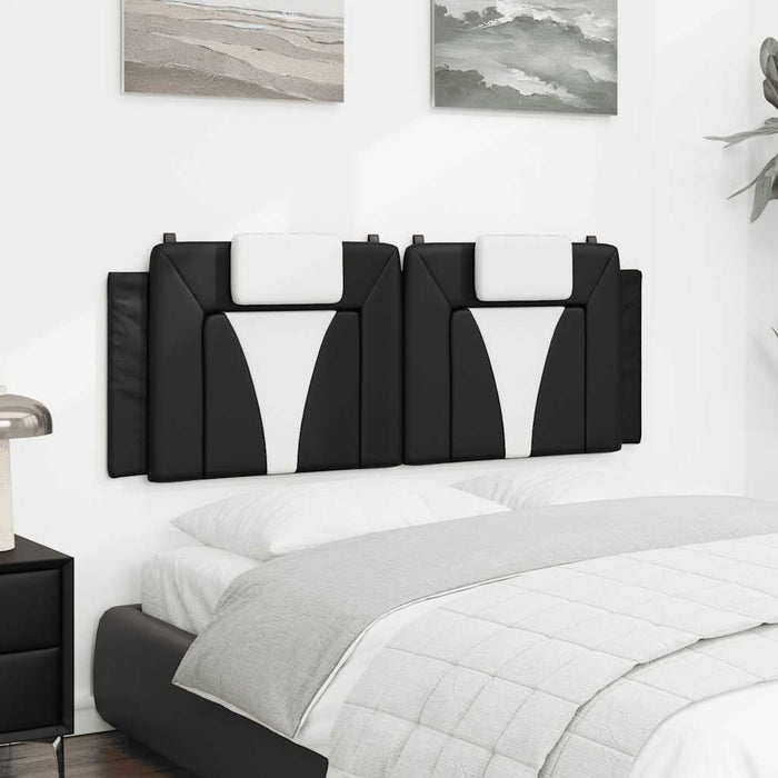 Pernă pentru tăblie pat, Viana, negru și alb, 120cm, piele artificială WALTI