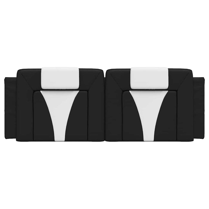 Pernă pentru tăblie pat, Viana, negru și alb, 120cm, piele artificială WALTI
