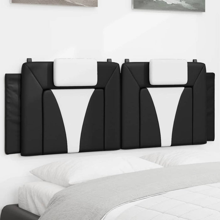 Pernă pentru tăblie pat, Viana, negru și alb, 120cm, piele artificială WALTI