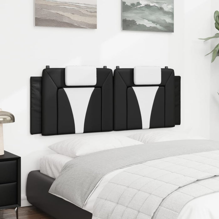 Pernă pentru tăblie pat, Viana, negru și alb, 137cm, piele artificială WALTI