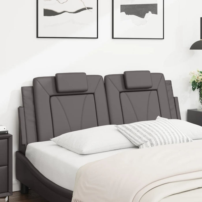 Pernă pentru tăblie pat, Viana, gri, 140 cm, piele artificială WALTI