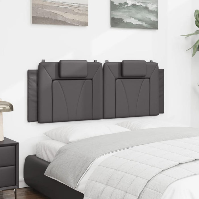 Pernă pentru tăblie pat, Viana, gri, 140 cm, piele artificială WALTI