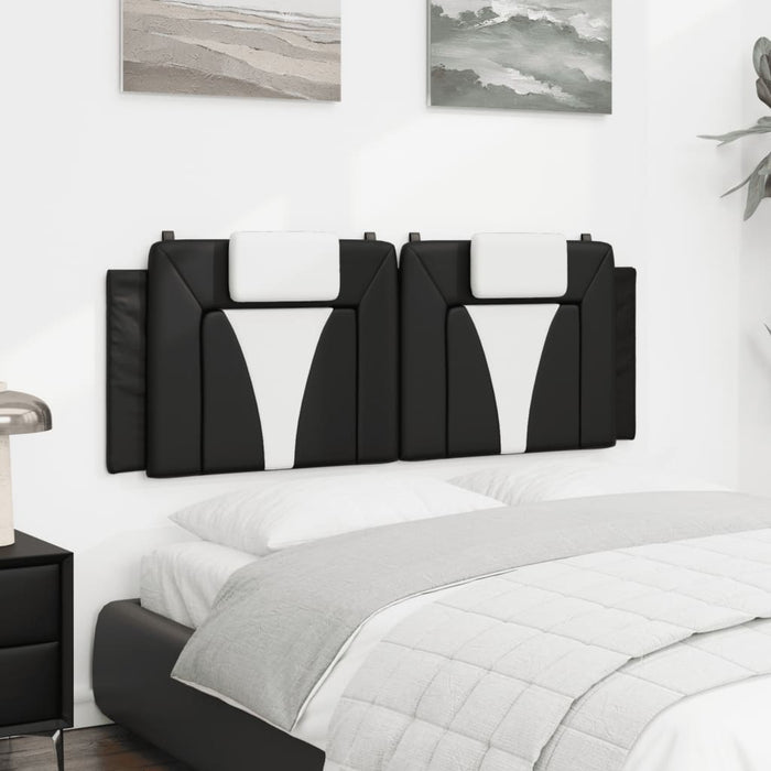 Pernă pentru tăblie pat, Viana, negru și alb, 140cm, piele artificială WALTI