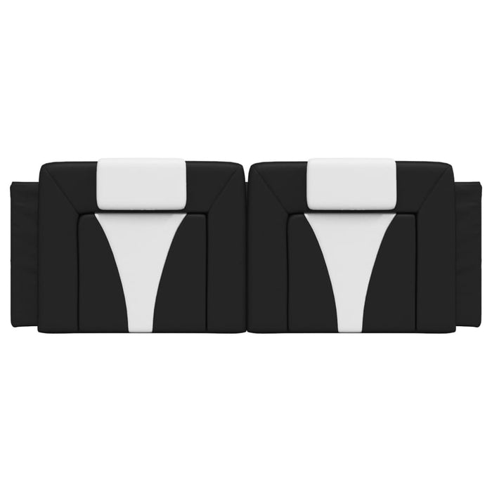Pernă pentru tăblie pat, Viana, negru și alb, 140cm, piele artificială WALTI