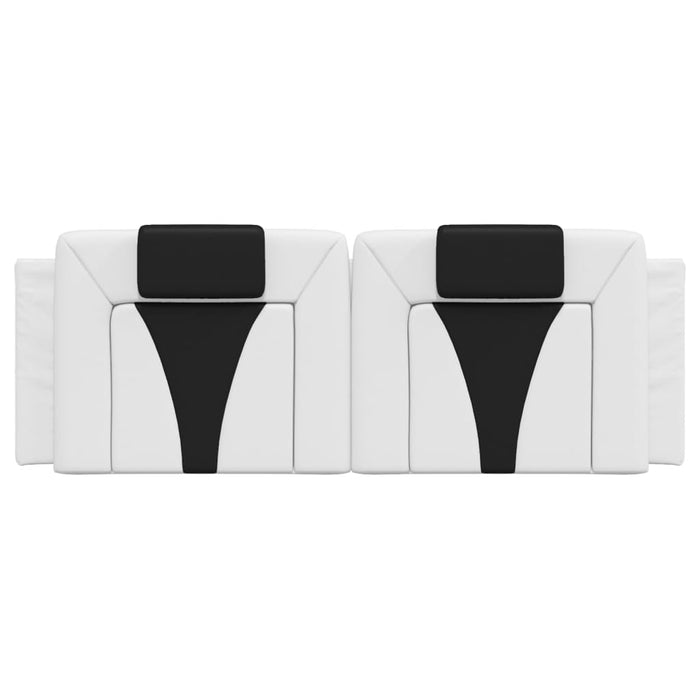 Pernă pentru tăblie pat, alb și negru, 140cm, piele artificială - WALTI WALTI