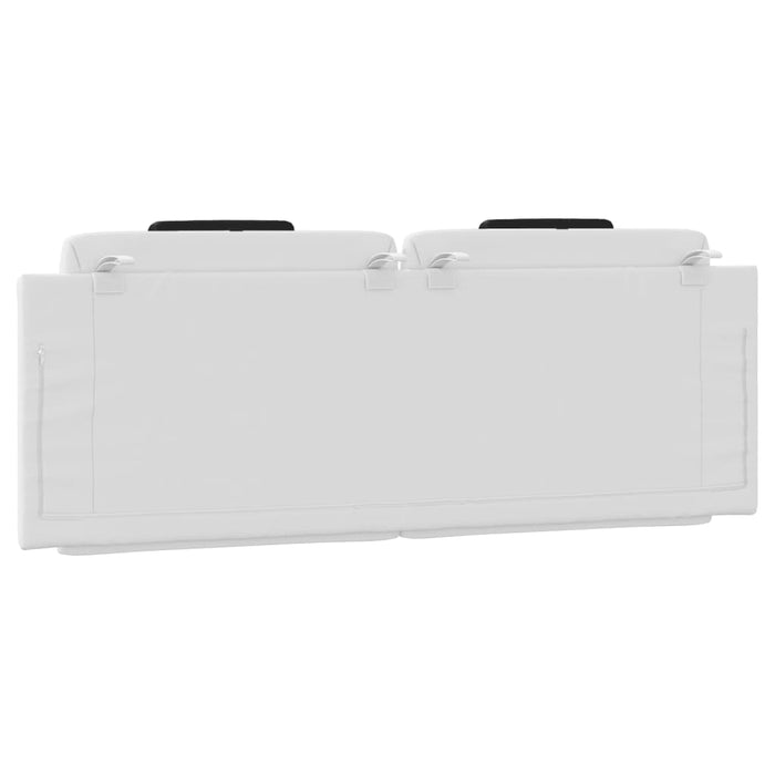 Pernă pentru tăblie pat, alb și negru, 140cm, piele artificială - WALTI WALTI