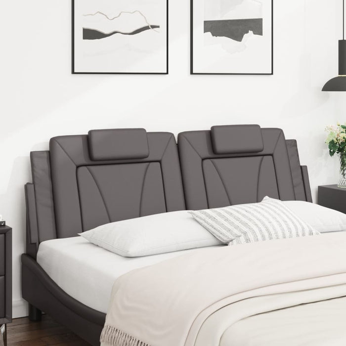 Pernă pentru tăblie pat, Viana, gri, 160 cm, piele artificială WALTI