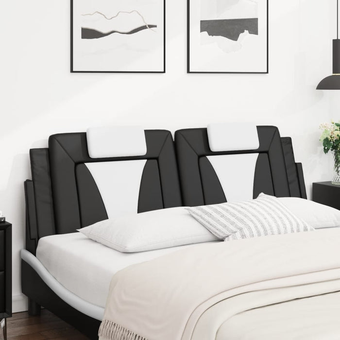 Pernă pentru tăblie pat, Viana, negru și alb, 160cm, piele artificială WALTI
