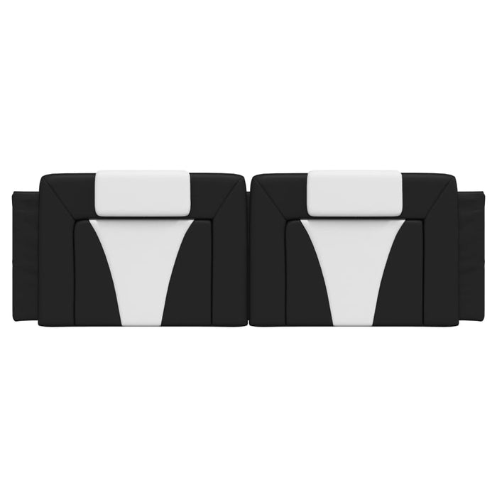 Pernă pentru tăblie pat, Viana, negru și alb, 160cm, piele artificială WALTI