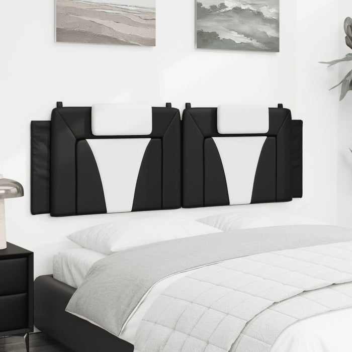 Pernă pentru tăblie pat, Viana, negru și alb, 160cm, piele artificială WALTI