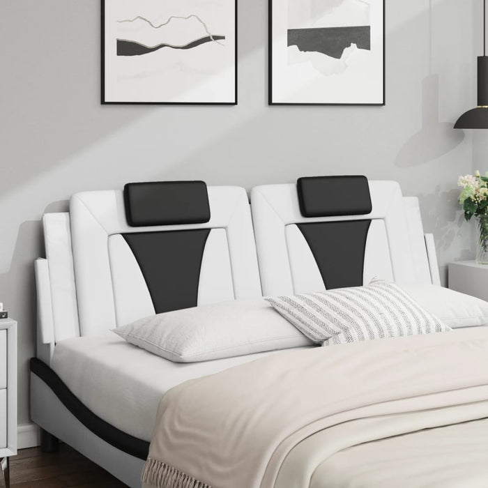 Pernă pentru tăblie pat, Viana, alb și negru, 160cm, piele artificială WALTI