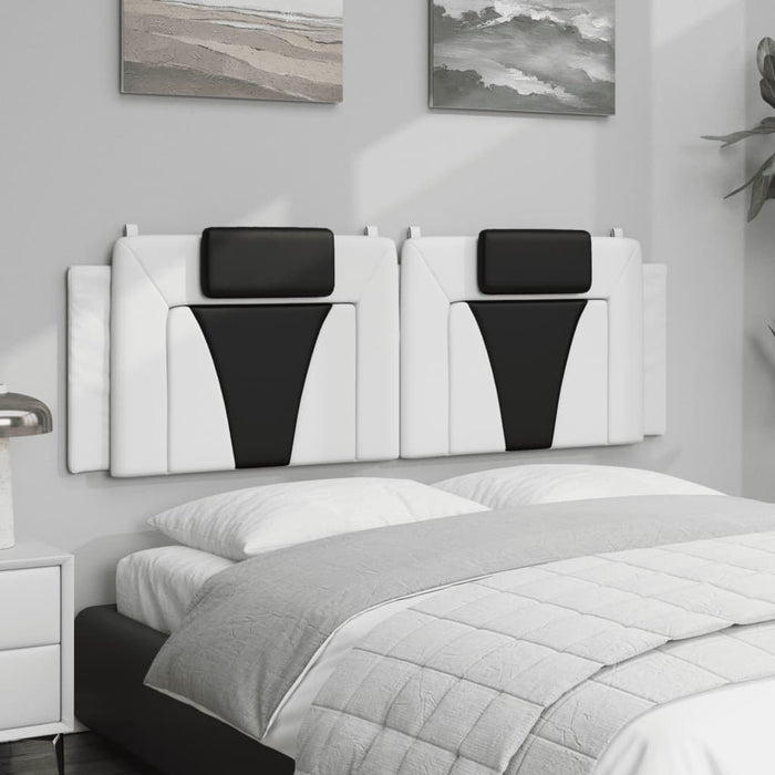 Pernă pentru tăblie pat, Viana, alb și negru, 160cm, piele artificială WALTI