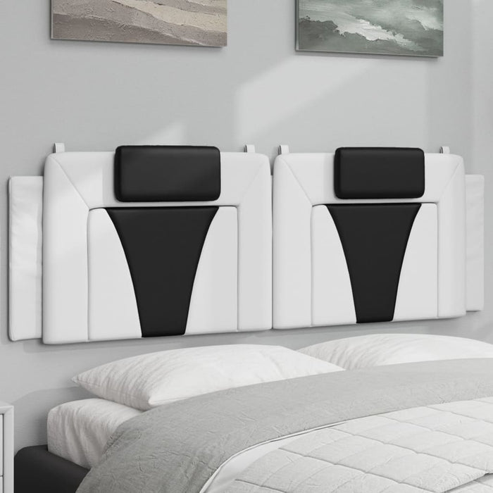 Pernă pentru tăblie pat, Viana, alb și negru, 160cm, piele artificială WALTI