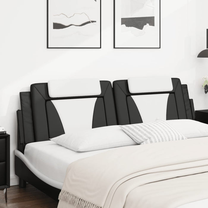 Pernă pentru tăblie pat, Viana, negru și alb, 180cm, piele artificială WALTI