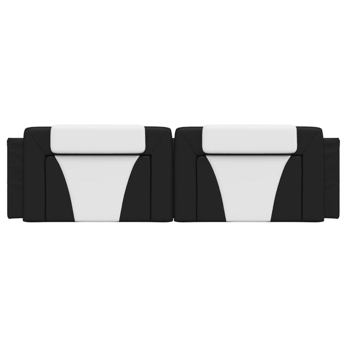 Pernă pentru tăblie pat, Viana, negru și alb, 180cm, piele artificială WALTI