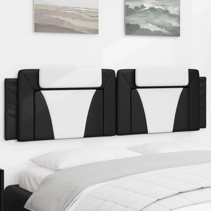 Pernă pentru tăblie pat, Viana, negru și alb, 180cm, piele artificială WALTI
