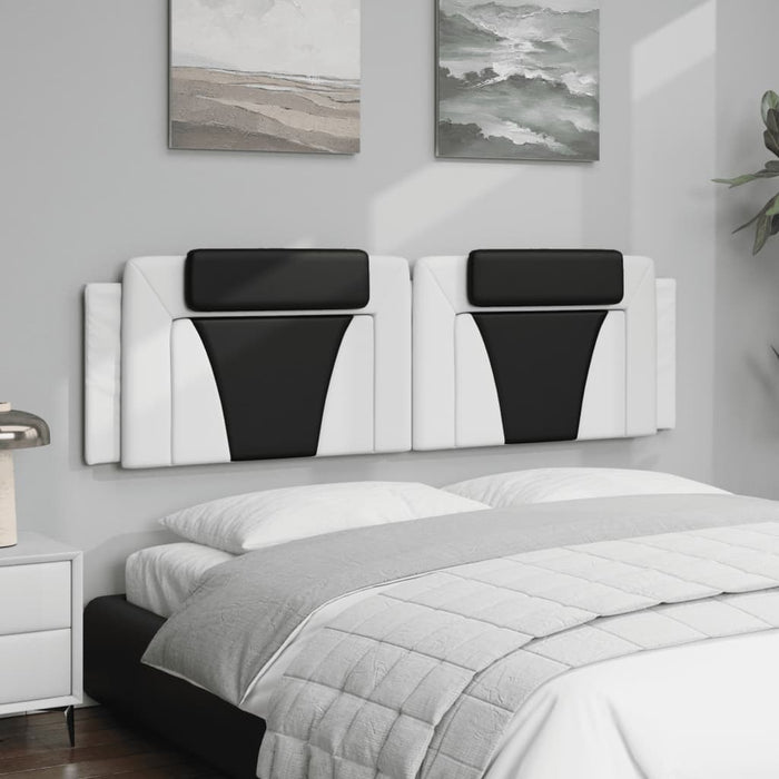 Pernă pentru tăblie pat, Viana, alb și negru, 180cm, piele artificială WALTI