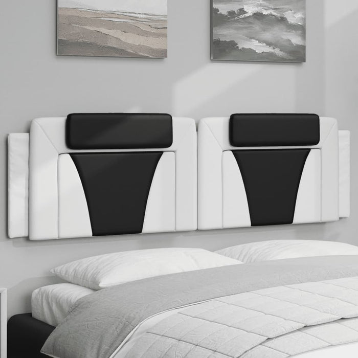 Pernă pentru tăblie pat, Viana, alb și negru, 180cm, piele artificială WALTI