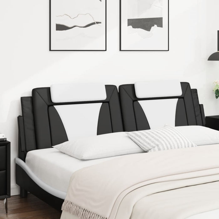 Pernă pentru tăblie pat, Viana, negru și alb, 183cm, piele artificială WALTI