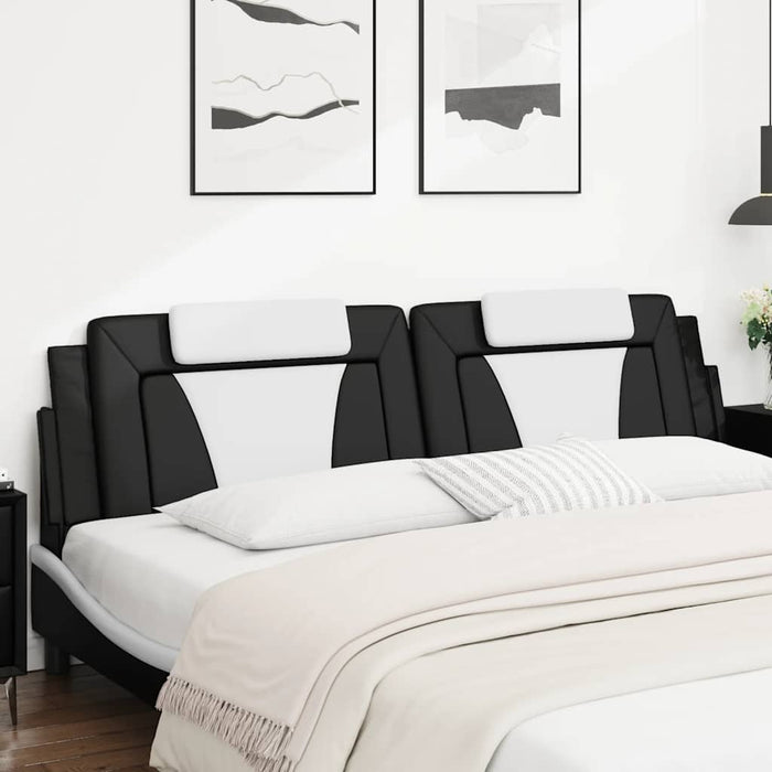 Pernă pentru tăblie pat, Viana, negru și alb, 200cm, piele artificială WALTI