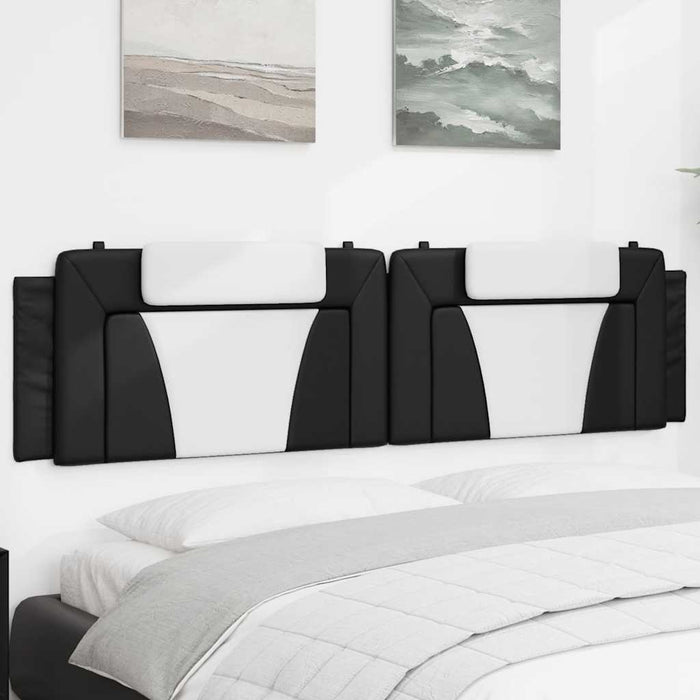 Pernă pentru tăblie pat, Viana, negru și alb, 200cm, piele artificială WALTI