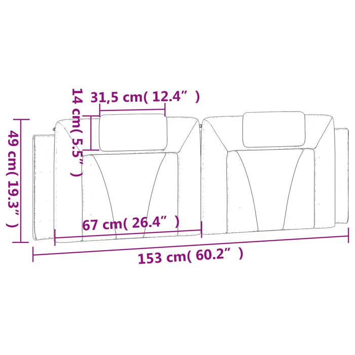 Pernă pentru tăblie pat, negru, 152 cm, piele artificială - WALTI WALTI