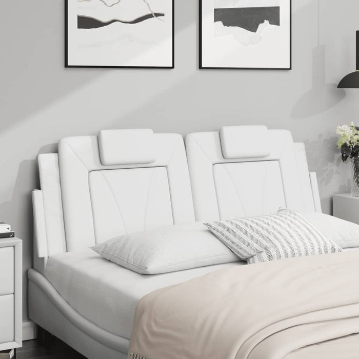 Pernă pentru tăblie pat, Viana, alb, 152 cm, piele artificială WALTI
