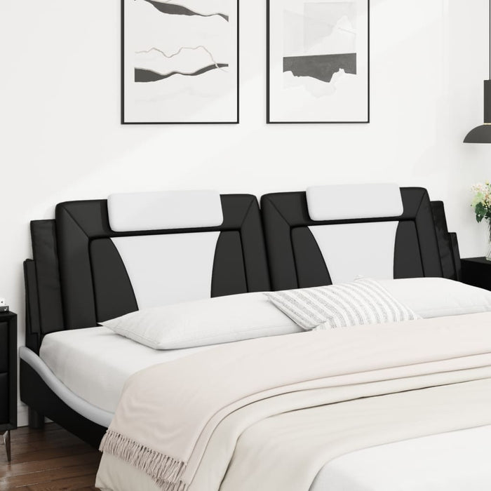 Pernă pentru tăblie pat, Viana, negru și alb, 193cm, piele artificială WALTI