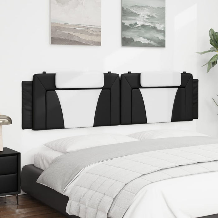 Pernă pentru tăblie pat, Viana, negru și alb, 193cm, piele artificială WALTI