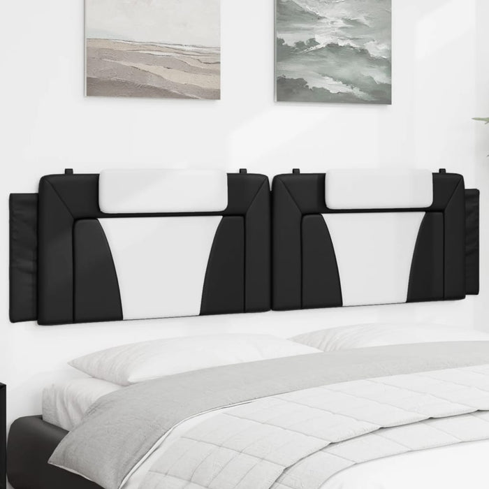 Pernă pentru tăblie pat, Viana, negru și alb, 193cm, piele artificială WALTI