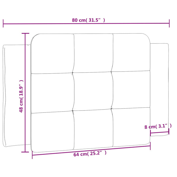 Pernă pentru tăblie pat, Zadar, negru, 80 cm, piele artificială WALTI