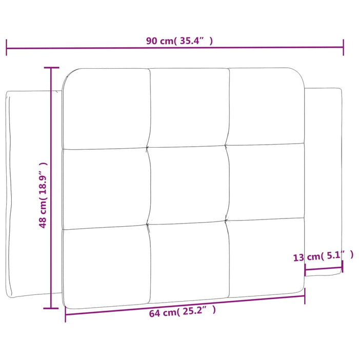 Pernă pentru tăblie pat, Zadar, negru, 90 cm, piele artificială WALTI