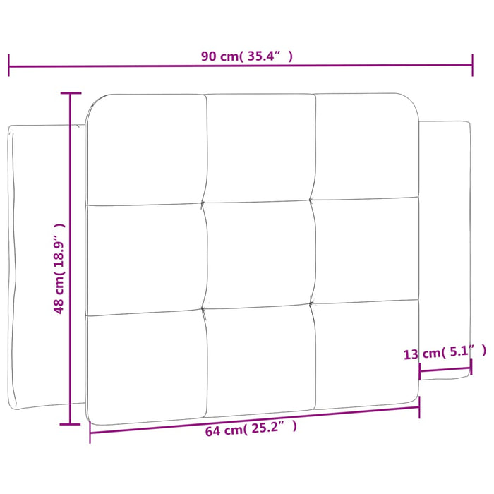 Pernă pentru tăblie pat, Zadar, maro, 90 cm, piele artificială WALTI