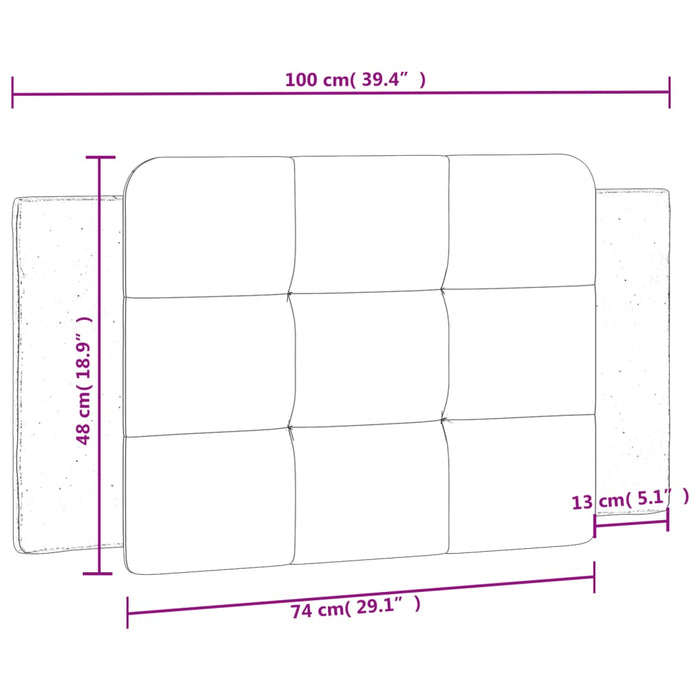 Pernă pentru tăblie pat, Zadar, alb, 100 cm, piele artificială WALTI
