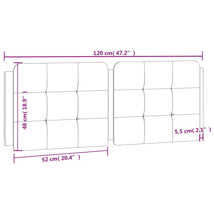 Pernă pentru tăblie pat, Zadar, maro, 120 cm, piele artificială WALTI