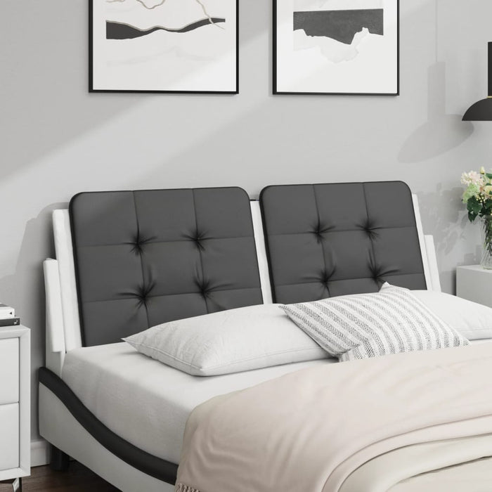 Pernă pentru tăblie pat, Zadar, negru și alb, 120cm, piele artificială WALTI