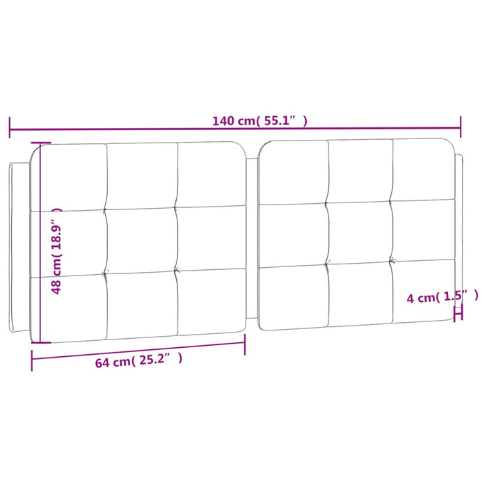 Pernă pentru tăblie pat, Zadar, alb, 140 cm, piele artificială WALTI