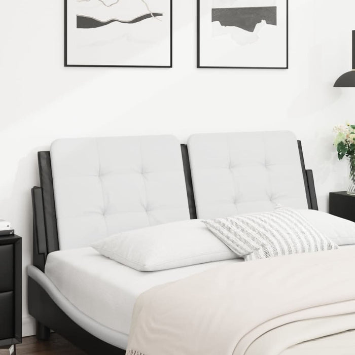 Pernă pentru tăblie pat, alb și negru, 140cm, piele artificială - WALTI WALTI