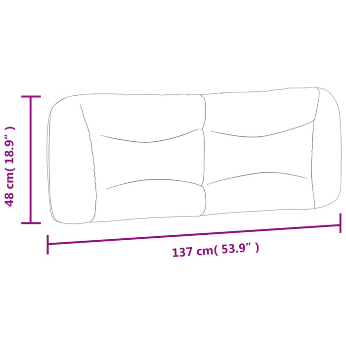 Pernă tăblie de pat, Hvar, gri deschis, 137 cm, material textil - WALTI WALTI