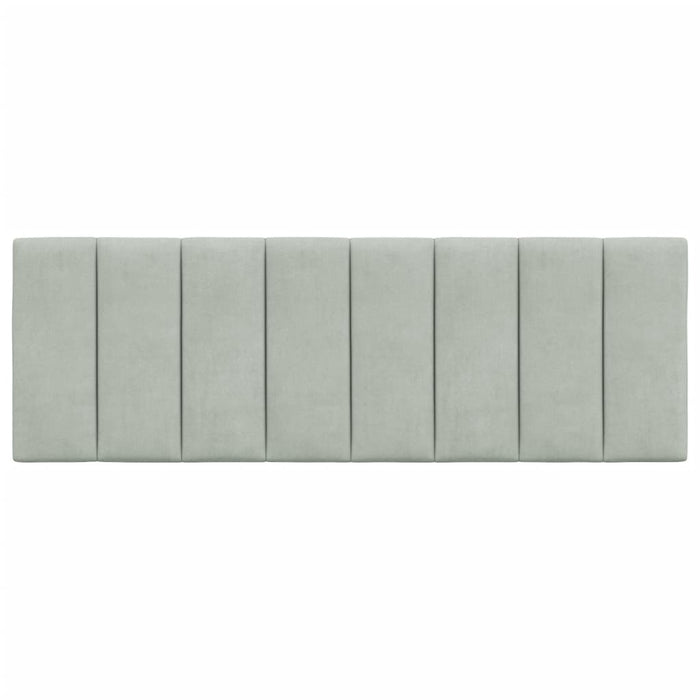 Pernă tăblie de pat, Hanko, gri deschis, 137 cm, catifea WALTI