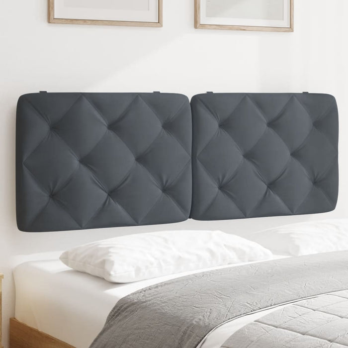 Pernă tăblie de pat, gri închis, 137 cm, catifea - WALTI WALTI